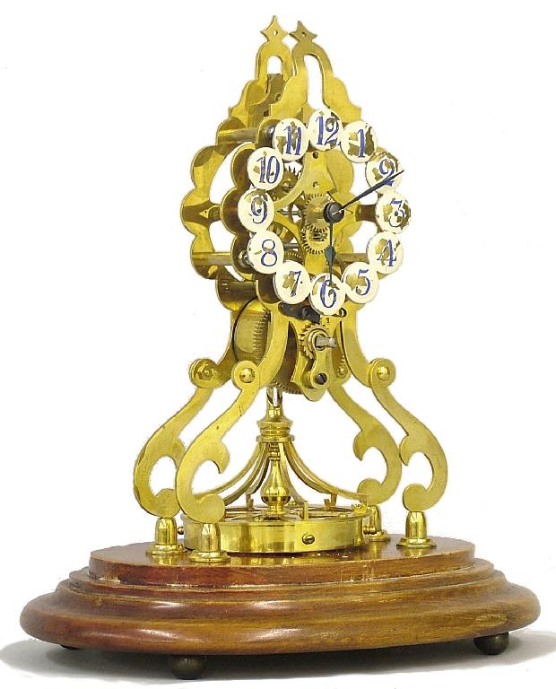 Appraisal: Rare Gustav Becker torsion clock with chandelier pendulum the skeletonised