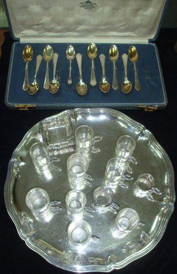 Appraisal: A set of six liqueur glass mounts marked together with