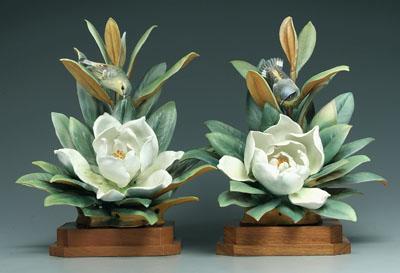 Appraisal: Pair Doughty bird figurines magnolia warblers - in and -