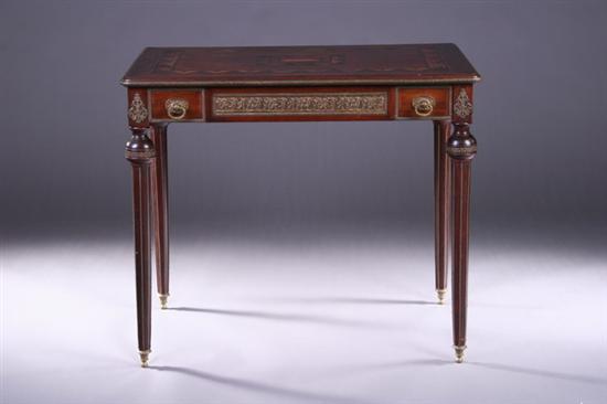 Appraisal: NAPOLEON III INLAID AND GILT-METAL MOUNTED OCCASIONAL TABLE Third quarter