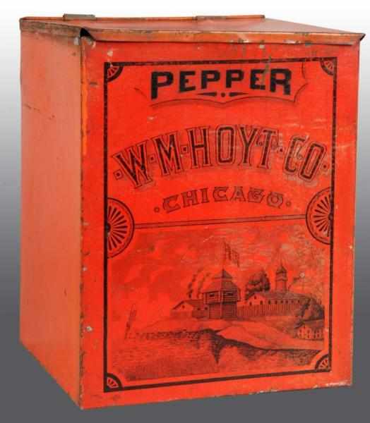 Appraisal: W M Hoyt Company Pepper Counter Tin Description s to