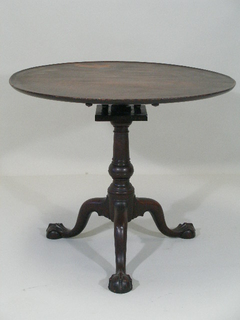 Appraisal: Chippendale Tilt Top Tea Table PA th c w family