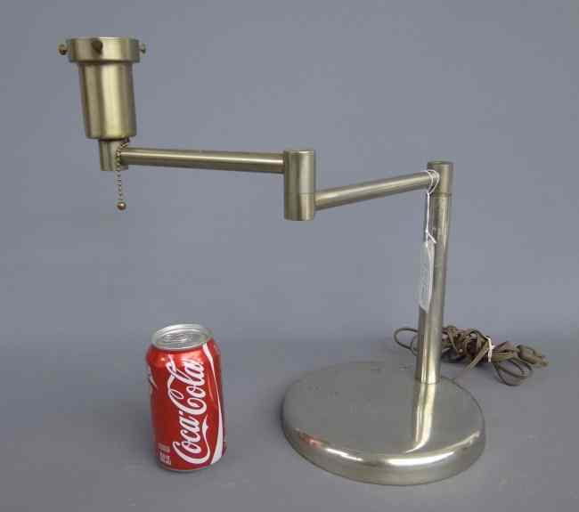 Appraisal: Nessen style swing arm lamp '' Ht