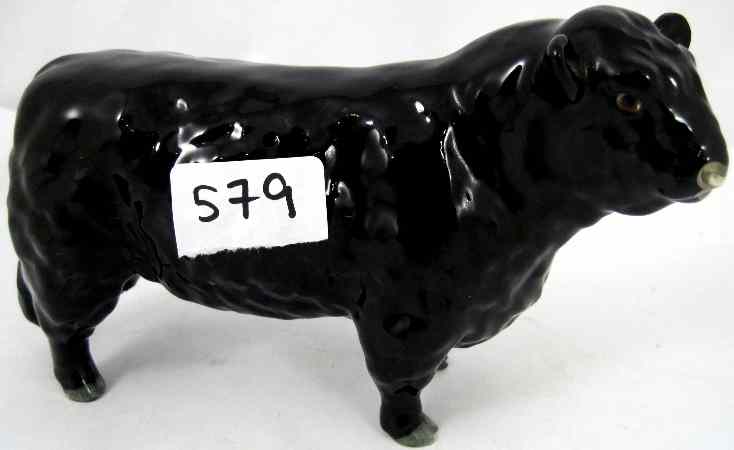 Appraisal: Rare Beswick Black Galloway Bull A broken back left leg