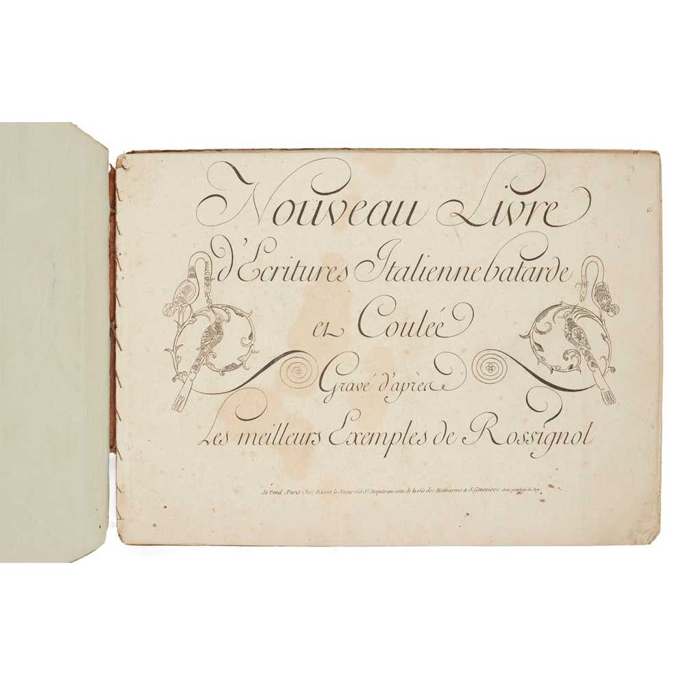 Appraisal: CALLIGRAPHY - ROSSIGNOL LOUIS NOUVEAU LIVRE D'ECRITURES ITALIENNE BATARDE et