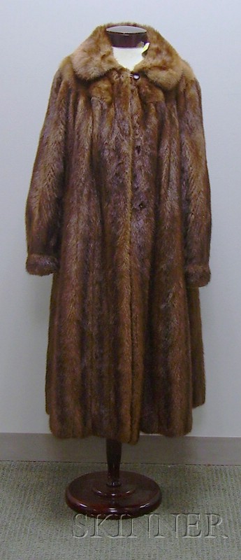 Appraisal: Light Brown Full Length Mink Coat approximate size - lining