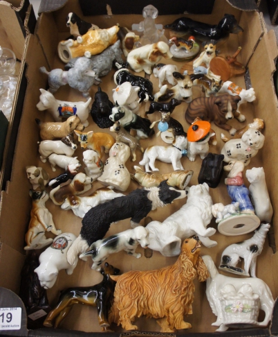 Appraisal: Collection of various pottery dog figures to include Beswick Sylvac