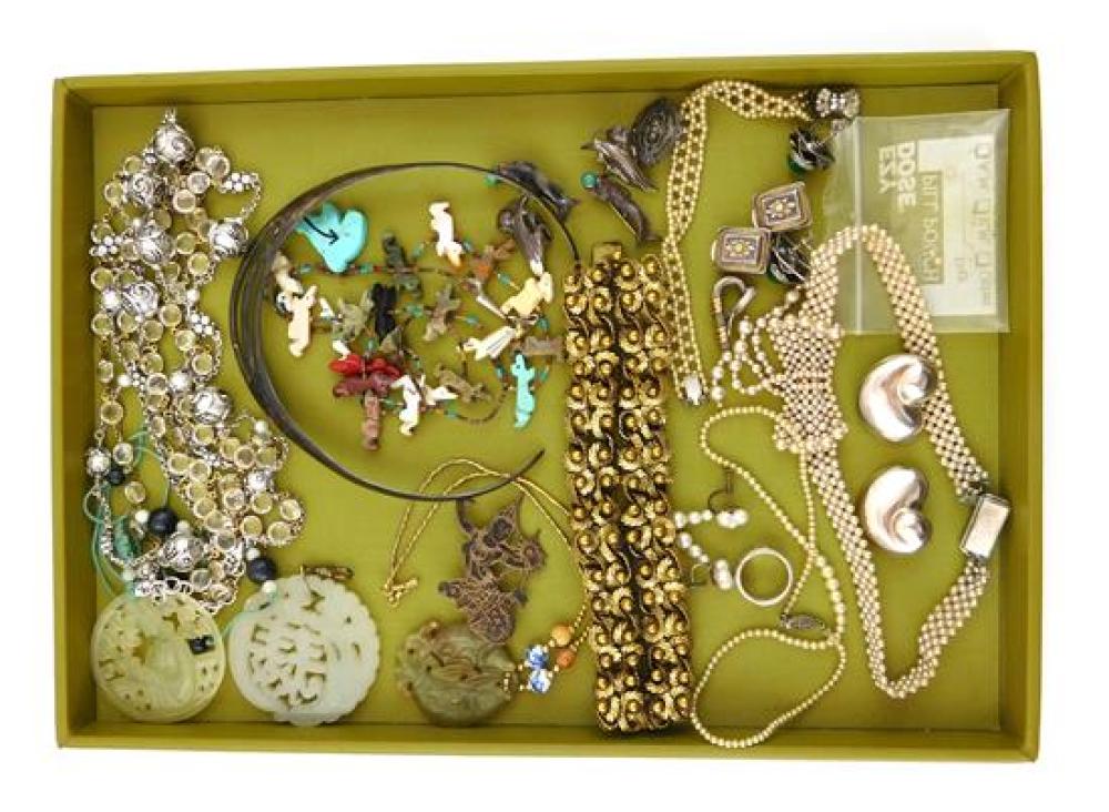 Appraisal: COSTUME Costume jewelry including Mexican silver and Asian style pieces