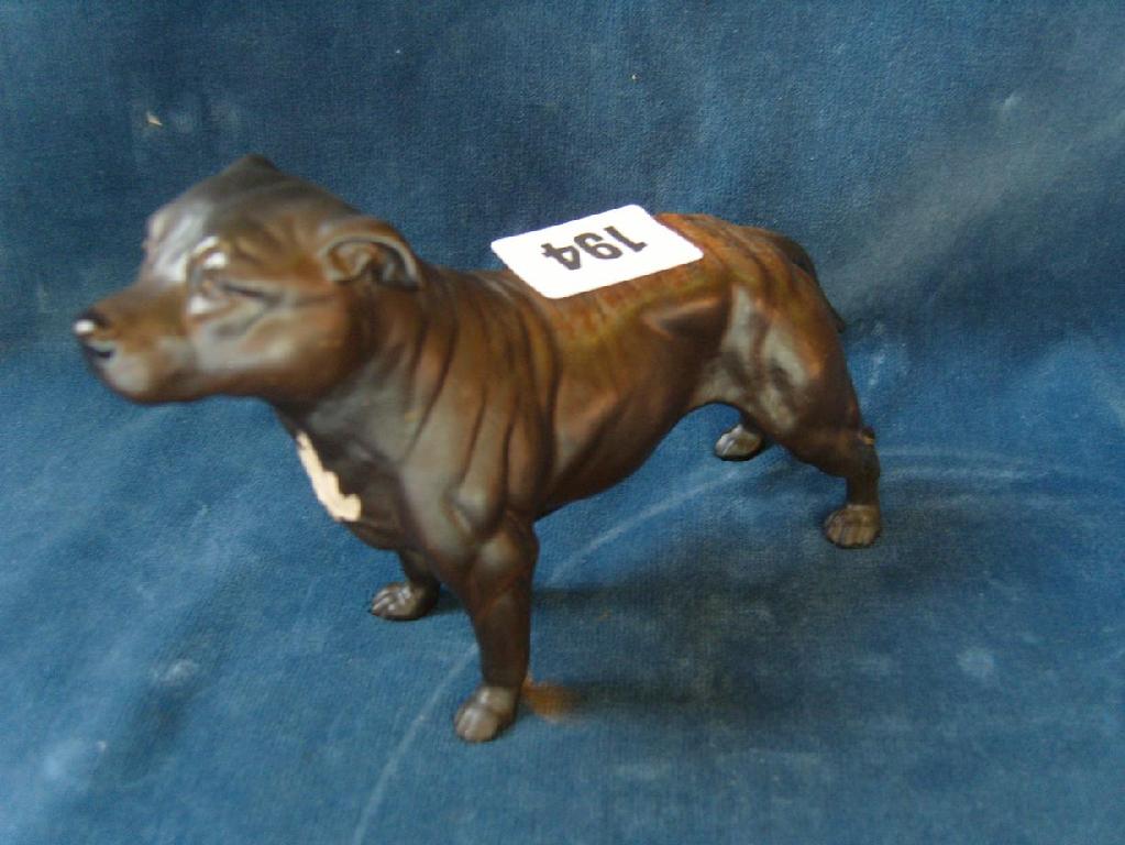 Appraisal: A Beswick matt glazed model of a Staffordshire bull terrier