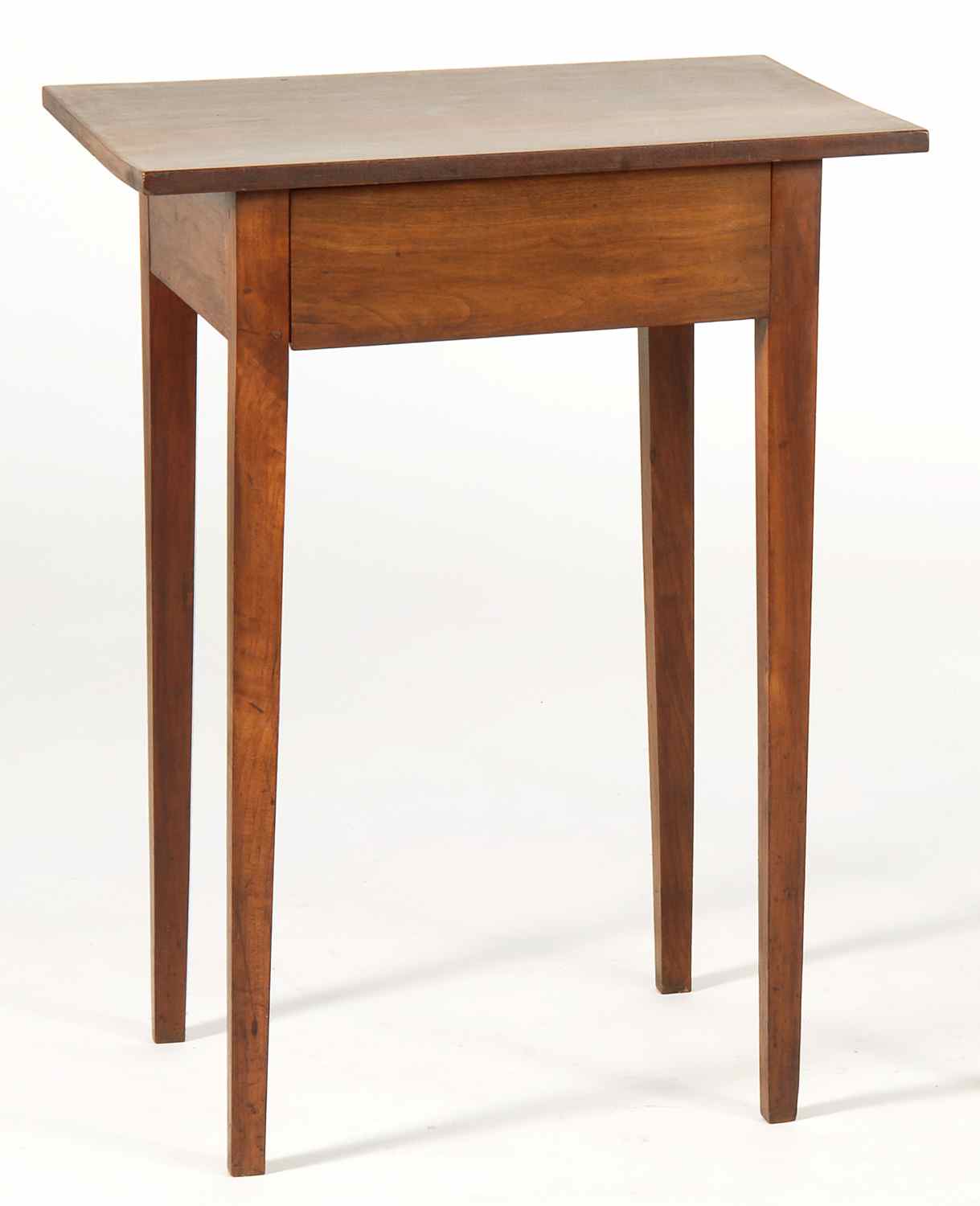 Appraisal: ANTIQUE AMERICAN HEPPLEWHITE WORK TABLE In cherry with one drawer