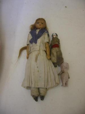 Appraisal: A wax shoulder head girl doll in sailor suit high