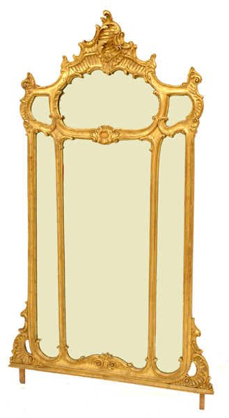 Appraisal: A GILTWOOD PIER GLASS Late th early th century The