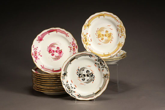 Appraisal: Lot Property of Various Owners Set of Fifteen Meissen 'Dragon'