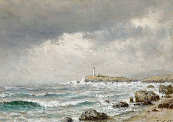 Appraisal: William Alexander Coulter - Distant Lighthouse below Stormy Skies signed