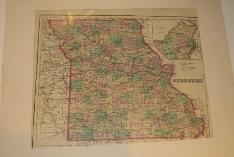 Appraisal: O W GRAY Hand colored engraved map of Missouri matted