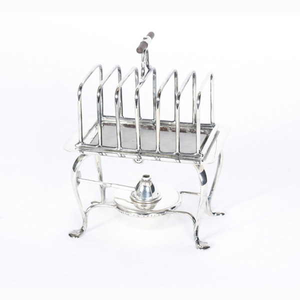 Appraisal: Asprey Co London silver plate toast warmer rack W