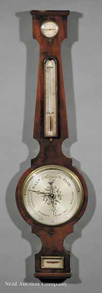 Appraisal: A Regency Mahogany Banjo Barometer th c of typical form