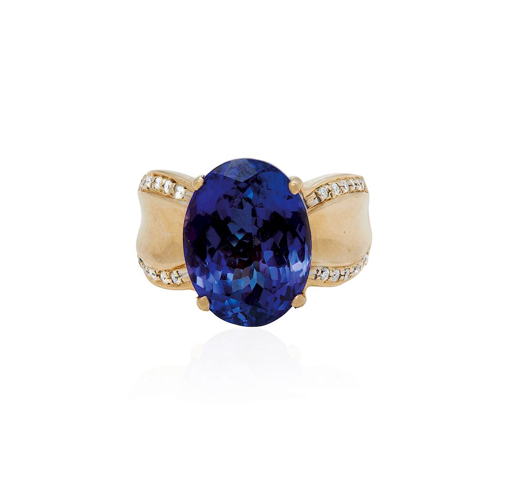 Appraisal: k Tanzanite Diamond Ring Tanzanite ct and diamond ct TW