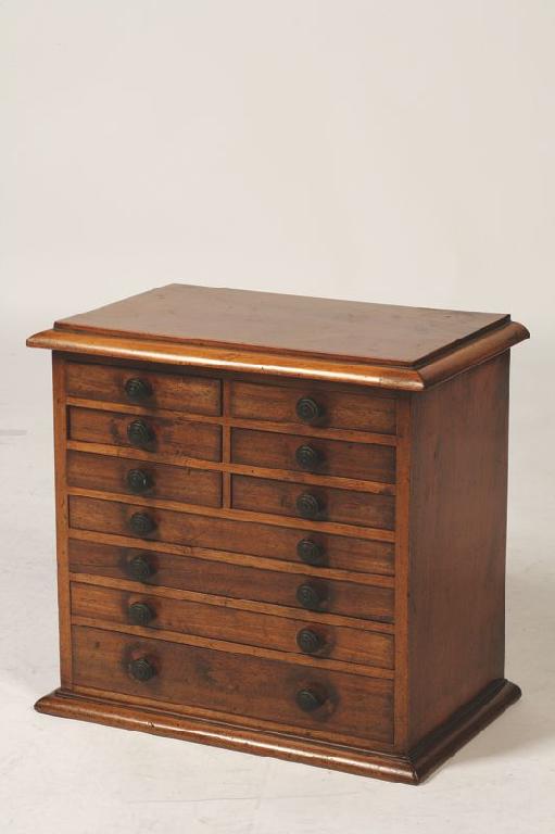 Appraisal: A VICTORIAN MAHOGANY COLLECTORS CABINET with a rectangular top with