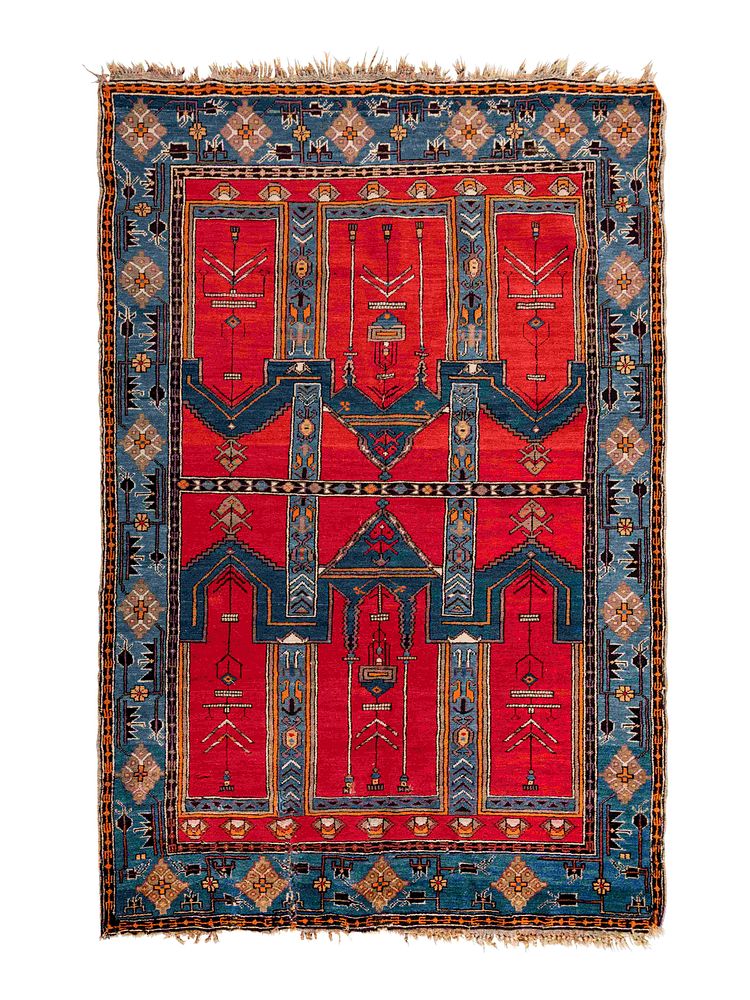 Appraisal: A Kuba Wool Prayer Rug A Kuba Wool Prayer Rug