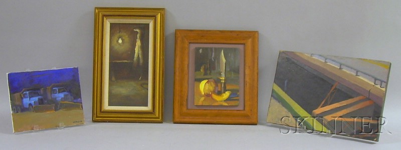 Appraisal: Lot of Four Framed and Unframed th st Century American