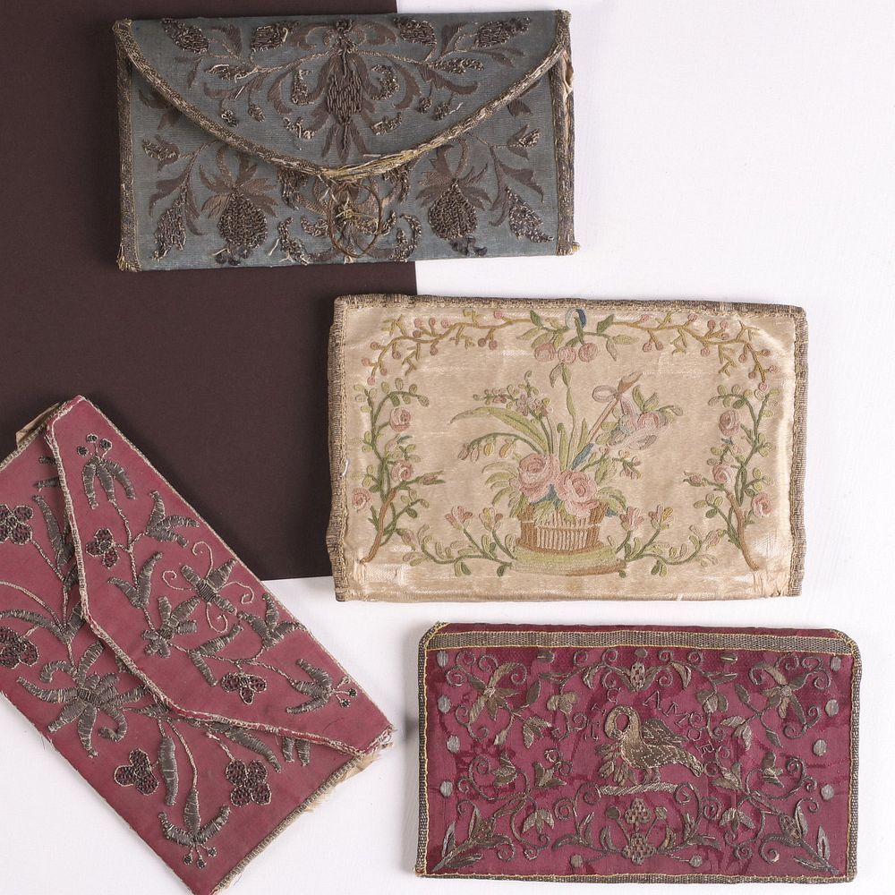 Appraisal: A COLLECTION OF INTRICATE TH CENT EMBROIDERED PURSES Fine examples