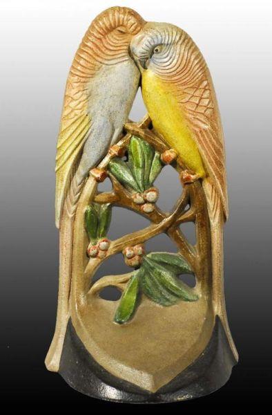 Appraisal: Cast Iron Lovebirds Doorstop Description Marked with Acorn insignia on