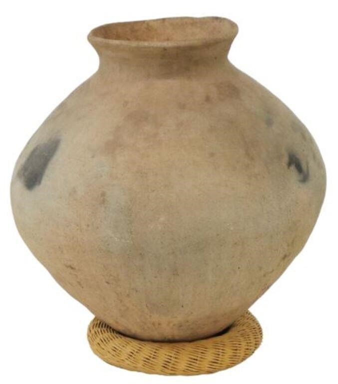 Appraisal: Northern Mexico earthenware water jar th c having wide rim