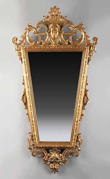 Appraisal: An Italian Rococo Revival Giltwood Mirror early th c the