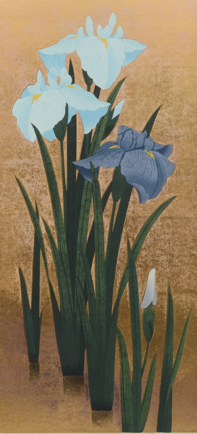 Appraisal: NAMIKI Hajime Japanese - Iris Woodblock '' x '' signed