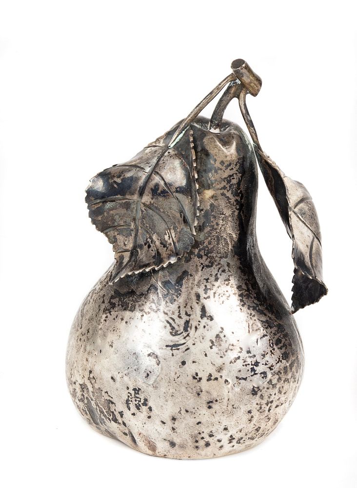 Appraisal: A Buccellati Silver Fruit-Form Table Lighter A Buccellati Silver Fruit-Form