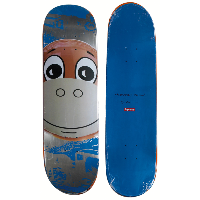 Appraisal: Jeff Koons Untitled Monkey Train skateboard deck for Supreme New