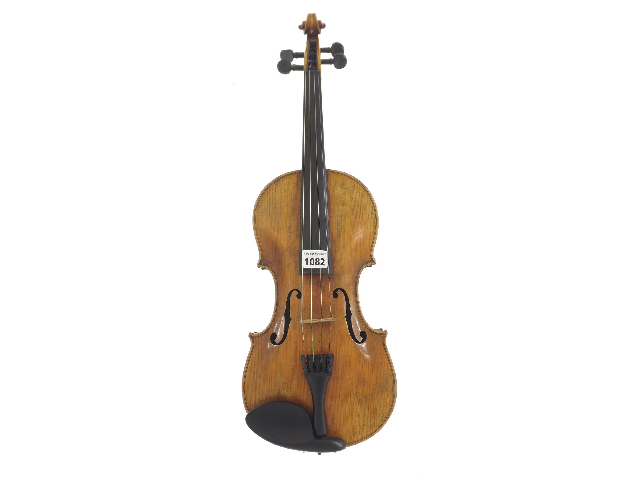 Appraisal: Interesting violin with unusual eccentric scroll cm