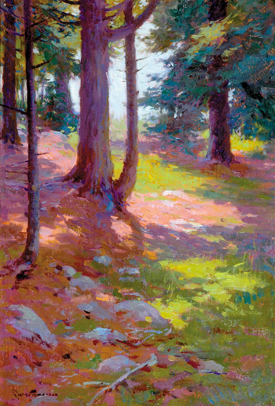 Appraisal: Charles Chase Emerson Massachusetts - DAPPLED SUNLIGHT oil on board