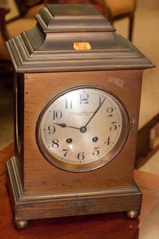 Appraisal: Chelsea bronze mantel clock retailed by Theodore B Starr New