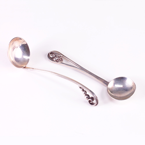 Appraisal: Two sterling pieces in the style of Jensen a ladle