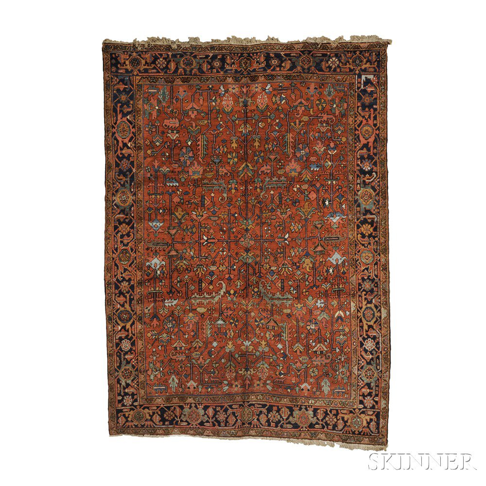 Appraisal: Heriz Carpet Northwest Persia early th century the bright brick