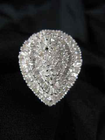 Appraisal: Diamond Fashion Ring round and baguette diamonds total carats in