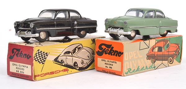 Appraisal: TWO TEKNO OPEL OLYMPIA REKORDS ONE SAGE AND ONE BLACK