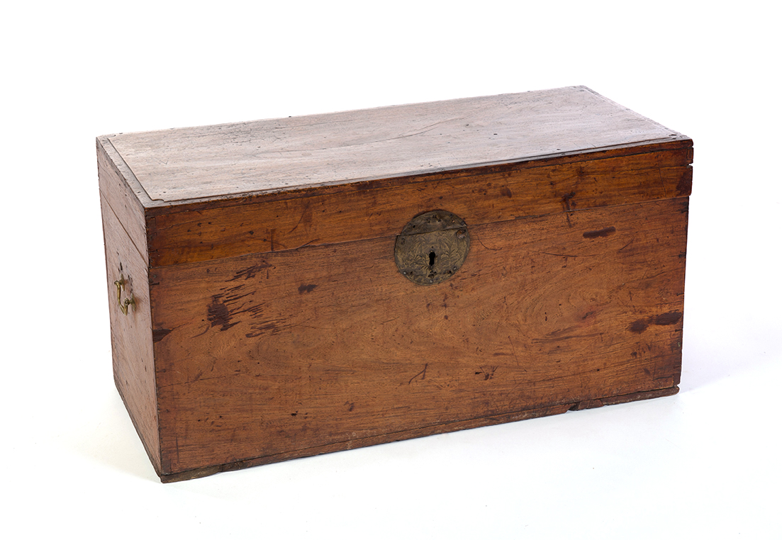 Appraisal: ASIAN CAMPHOR WOOD TRUNK Late th-early th century Dovetailed with