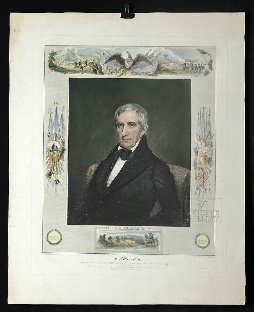 Appraisal: Engraving of Hoit's William Henry Harrison ca Originally Listed At