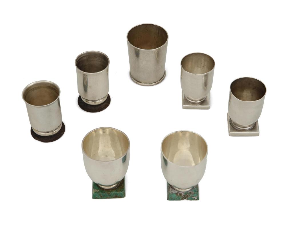 Appraisal: A group of William Spratling sterling silver shot glasses William