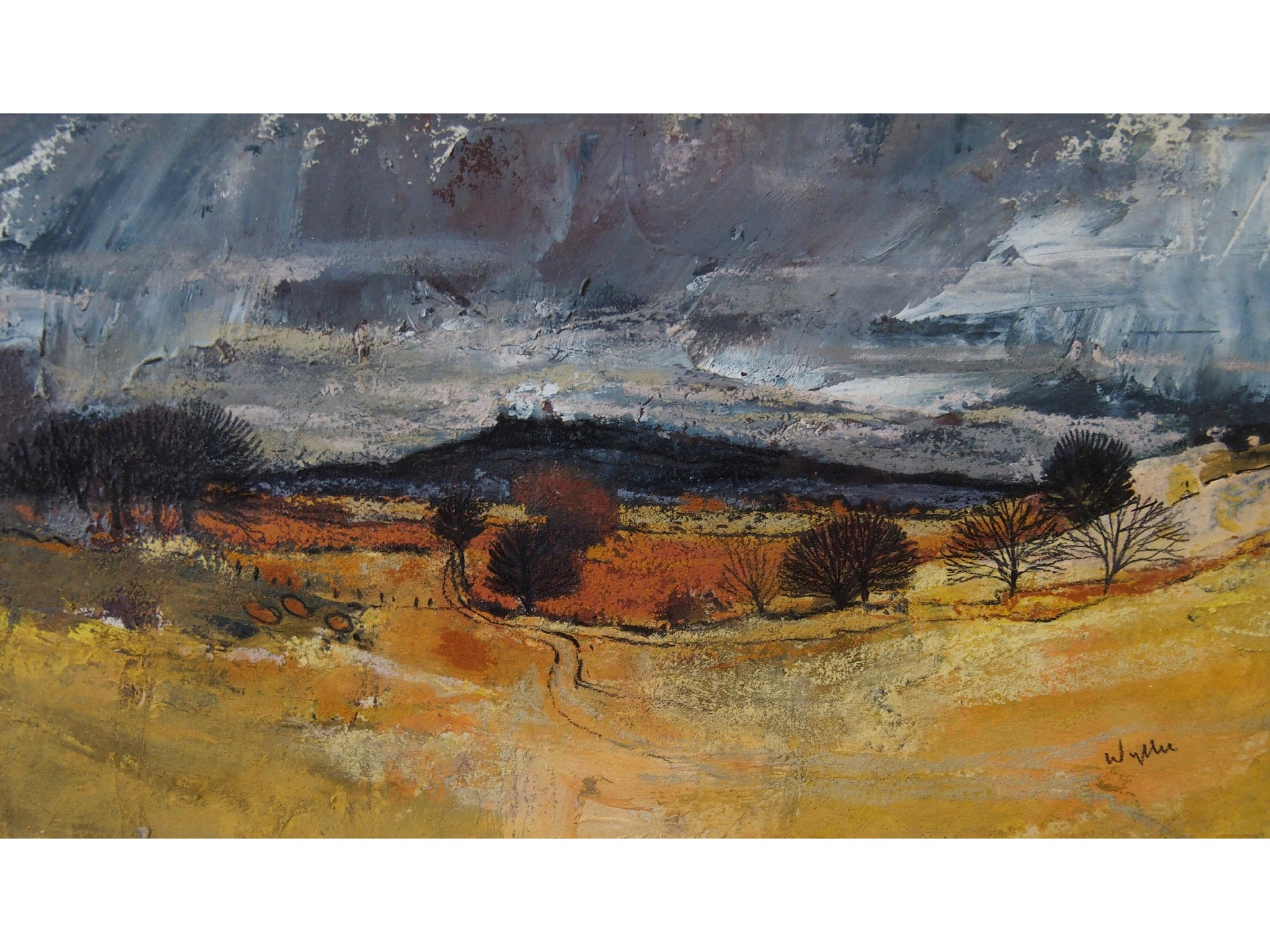 Appraisal: GORDON H WYLLIE RSW Scottish - REWNFREWSHIRE LANDSCAPEGouache and pastel