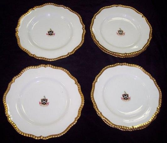 Appraisal: Two Copeland and Garrett armorial dinner plates and four side