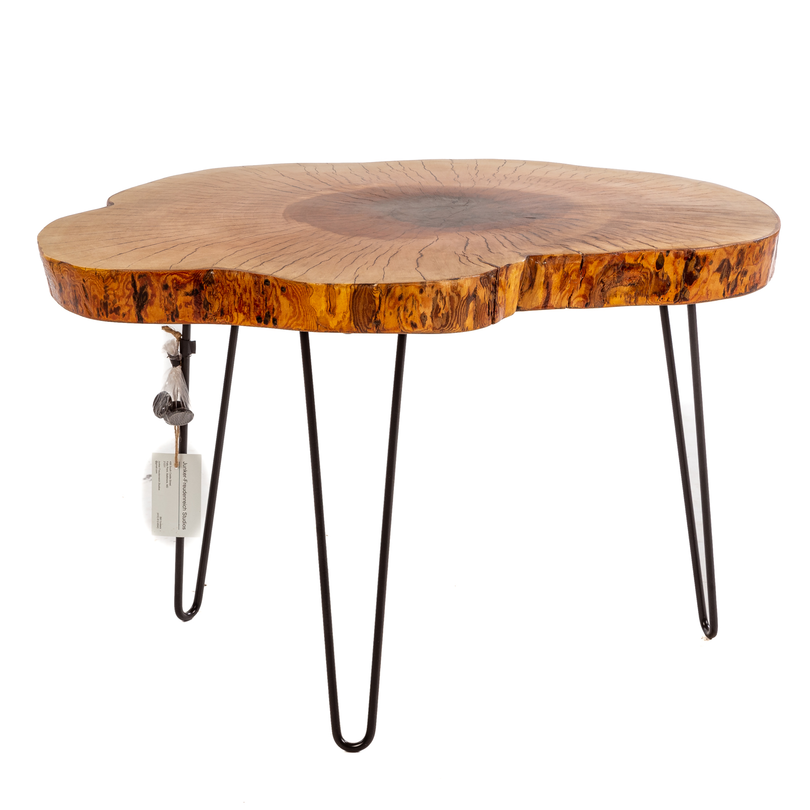 Appraisal: CUSTOM LIVE EDGE PEAR WOOD TABLE st century hand crafted