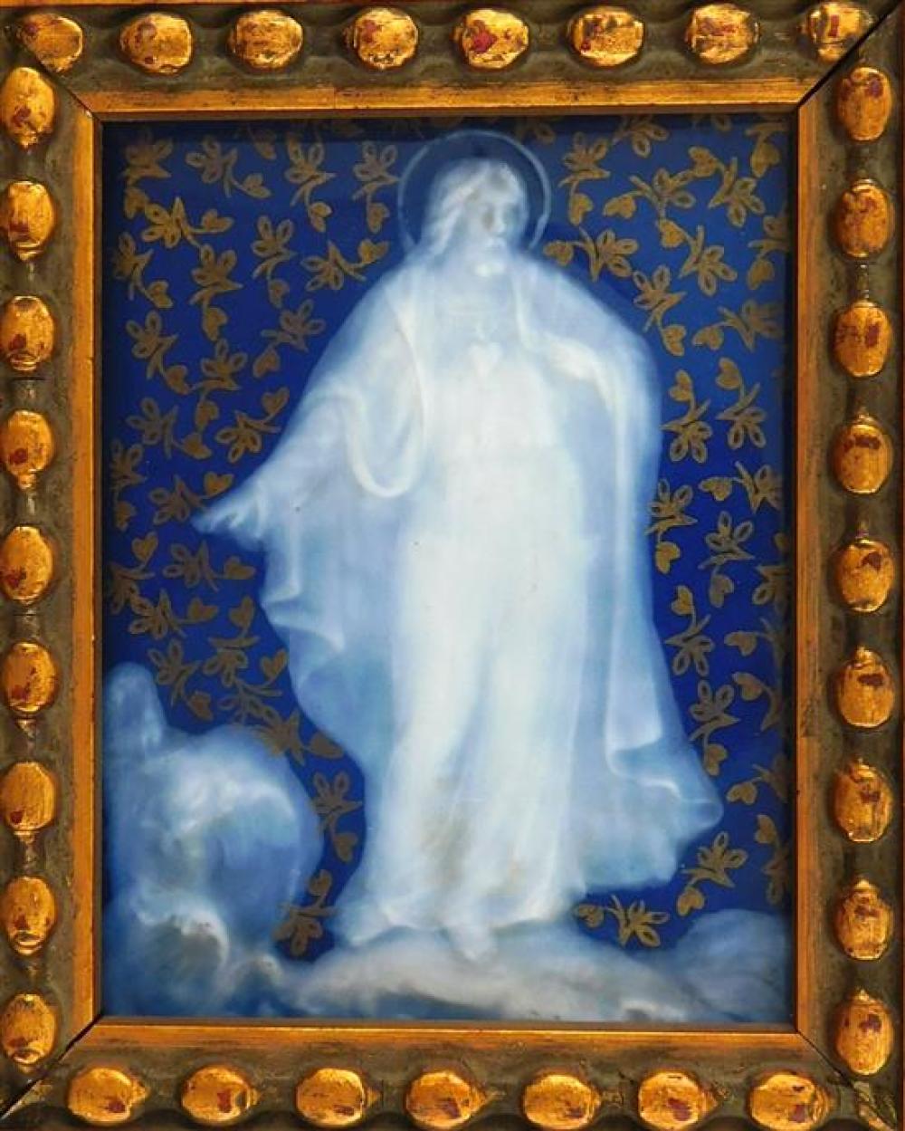 Appraisal: Pate sur pate porcelain plaque Continental th C depicting Christ