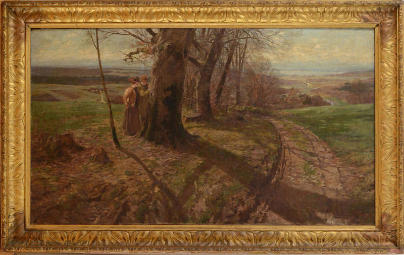 Appraisal: PAUL HEY - BY THE TREE Oil on canvas signed