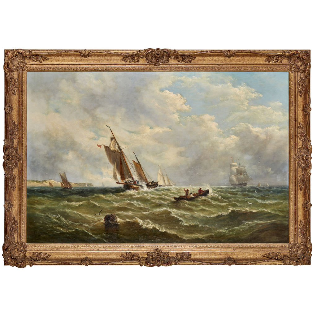 Appraisal: JOHN MOORE OF IPSWICH BRITISH - FISHING BOATS IN A