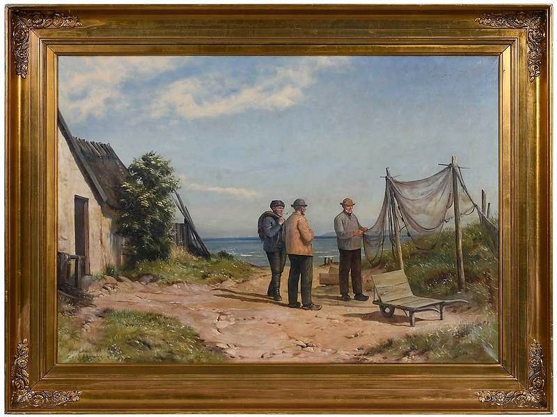 Appraisal: Carl S derberg or Niels Walseth Swedish - Mending the