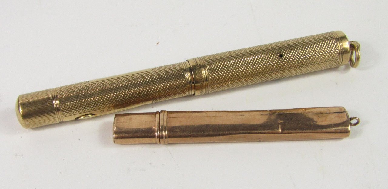 Appraisal: An Ideal ct gold fountain pen and a ct gold